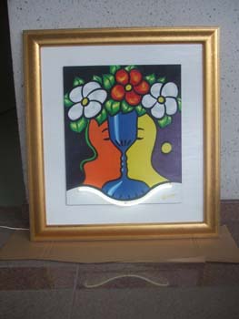 Secret Love with white neon installation