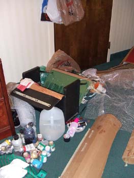 Check and cleaning of some of my artwork in the hotel room