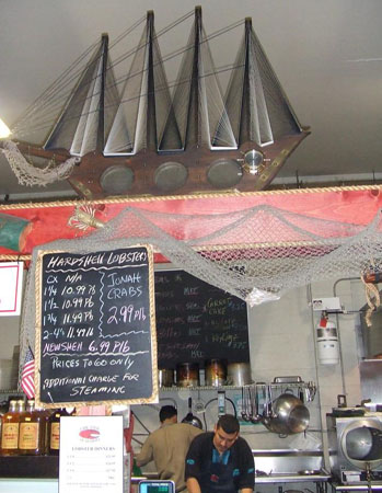 Invitation in the Ebb Tide Seafood Restaurant, hot spot in Port Chester