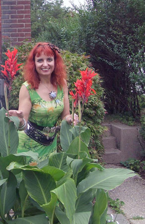 Chris Bleicher in the garden of her agent Maria Passarelli