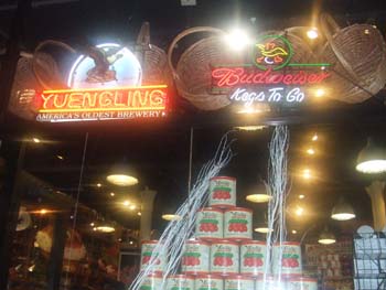 Many restaurants with neon light