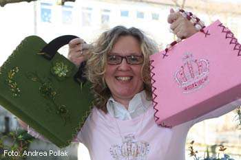 Handtaschen von Andrea Werkstetter. Foto: Andrea Pollak